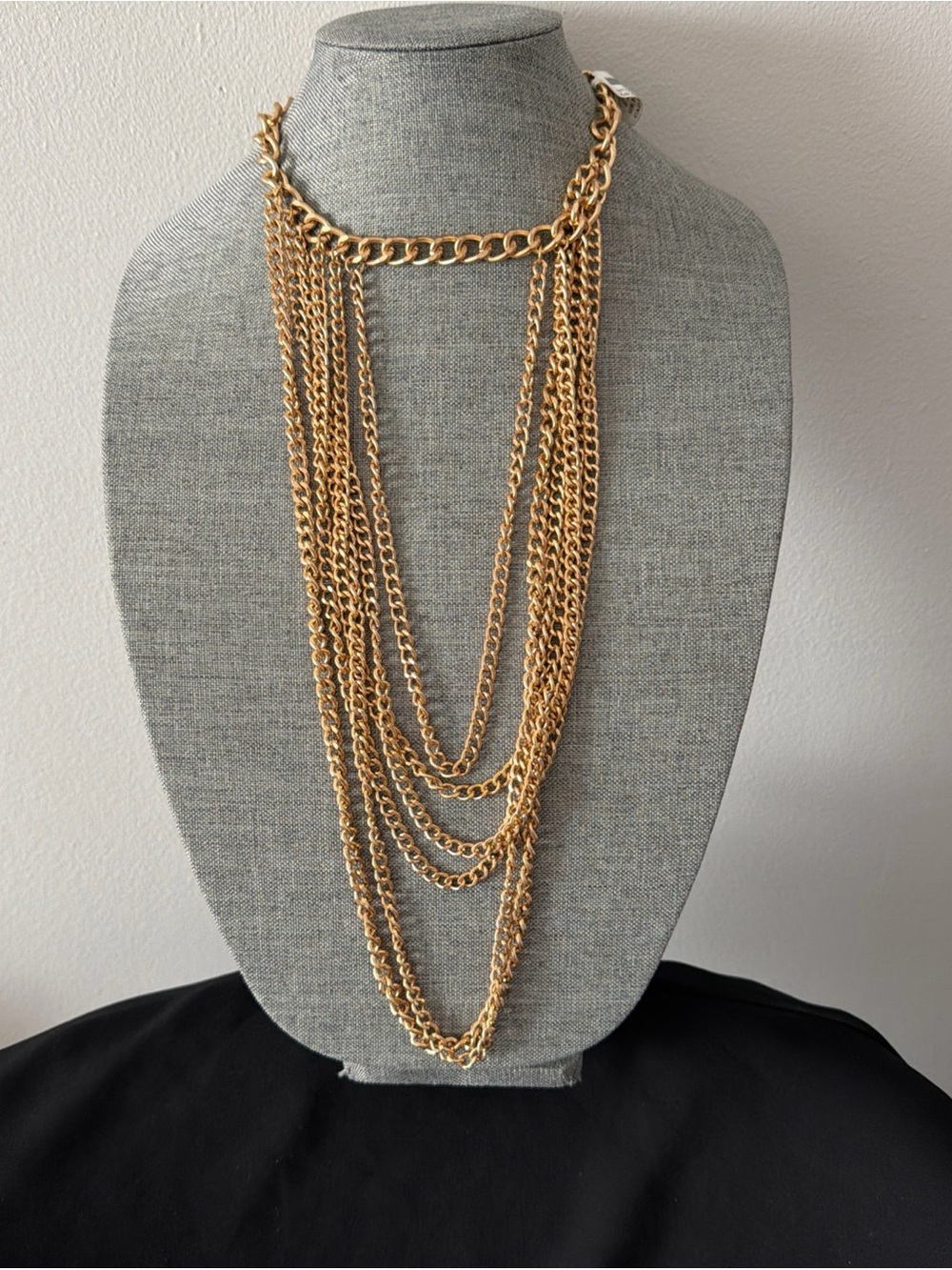 Gold Multi-Strand Layered Necklace -
